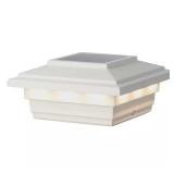 Solar 4x4/6x6 Matte White Deck Post Cap Light