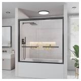 56-60 in. Tub Door, Matte Black