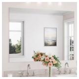 KeonJinn 48 in. W x 36 in. H Frameless Mirror