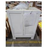 White Vanity with Sink, 24"W x 18.5"D x 33"H