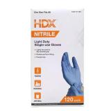 (4 Boxes) Blue Nitrile Disp Glove (120-Pack)