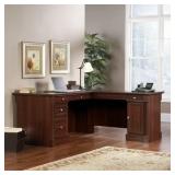 Sauder Palladia L-Shape Computer Desk, Cherry