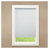 White Cordless Room Darkening Blinds, 1" Slats