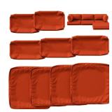9-Piece 25.6 in. Outdoor Cushions Orange
