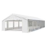 40x20 ft White Carport Tent with Walls