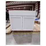 36" 25" Base Cabinet-White