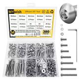 M4 Screw Nuts & Bolts Kit, 304 SS Silver