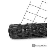 6 ft x 50 ft 16-Gauge Black Vinyl Fence