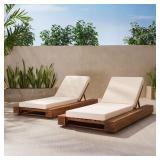 1 Broadway Teak Chaise Lounge
