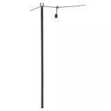 9.8 ft. String Light Pole in Black (1-Pack)