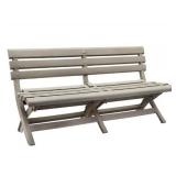 Folding Bench,Polymer,French Taupe