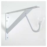 White Steel Shelf Bracket Heavy Duty 300 lbs