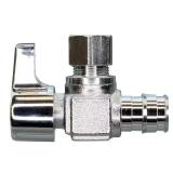 1/2 in. Chrome Brass PEX-A Barb x 3/8 in. Stop