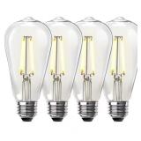 60W ST19 Dimmable LED Filament Bulb (4-Pack)