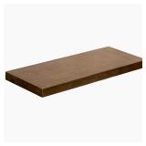 Wood Butcher Block Shelf 48W x12D Walnut Stain