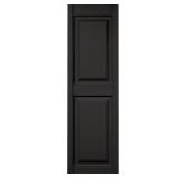 15 in. x 51 in. Black Vinyl Shutters Pair