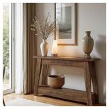 Turrella 41.3 in Brown Rectangle Wood Console