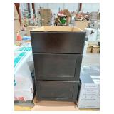 Dark Brown 3 drawer Cabinet 18"x35"x24"