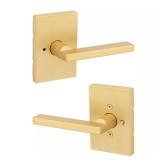 Halifax Satin Brass Bed/Bath Lever
