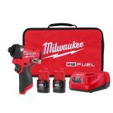 Milwaukee M12 FUEL 1/4 in Cordless Impact Kit
