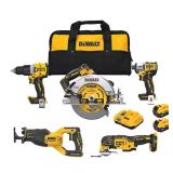 DEWALT 20V 5-Tool Combo Kit + 2x5.0Ah Pack