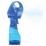 Deluxe 3 in. Water Misting Personal Fan in Blue