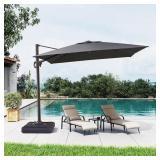 Cantilever Outdoor Umbrella + 260 lb Base