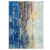 Katharina Modern Abstract Blue Rug 7x9
