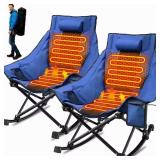 SEEUTEK Heated Camping Rocking Chair, 3-Level
