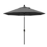 9 ft Stone Black Aluminum Patio Umbrella