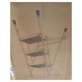 3 step ladder black