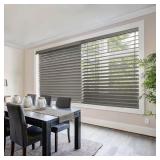Driftwood Gray Cordless Faux Wood Blinds 31x48