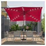 10x6.5 Lighted Patio Umbrella