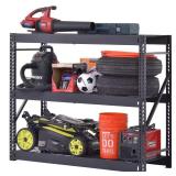 Industrial Duty 3-Tier Garage Shelving Unit, Blac