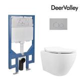 Dual-Flush Wall-Hung Toilet w/ Concealed Tank