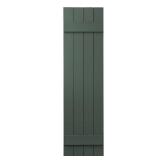 15x51 in. PP 4-Board Shutters Pair Green