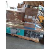 Mixed skid lot microwave oven, 4 piece wall set