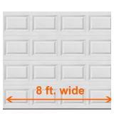 Steel Short Panel Garage Door, 8x7 white and 9x7