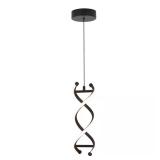 DNA 13W 1-Light Black LED Pendant