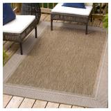 Hali Coastal Beige Stripe Rug 8x10