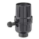 2-3/4 in. Black 3-Way Turn Knob Lamp Socket
