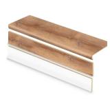 2 Pack Oak Vinyl Stair Tread & Riser Kit