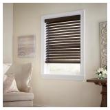 Espresso Cordless Faux Wood Blinds 2.5" Slats