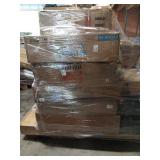 Mixed skid lot charcoal medicine cabinet microwav