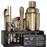 Brushed Brass Mixology Kit   15-Piece Set