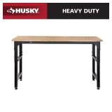 Husky 76 in. Adjustable Workbench w/ Wood Top