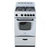20 in. 2.1 cu. ft 4 Burner Gas Range in White