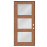 Regency 30x80 Front Door, 3-Lite MH Oak