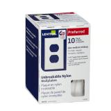 Leviton White 1-Gang Nylon Wall Plate 10pk