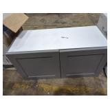 30"w x 12"d x 15"h Grey Cabinet